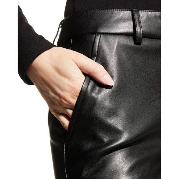 LBLC The Label Jen Vegan Leather Trouser in Black Medium New Pants - Picture 14 of 16